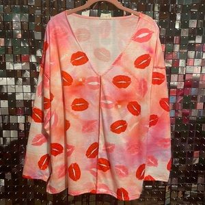 Bibi Lips Kisses Ombré Womens Tops VARIOUS SIZES